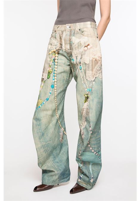 losse fit jeans 2006 woman white and green ACNE STUDIOS | AK0981AET